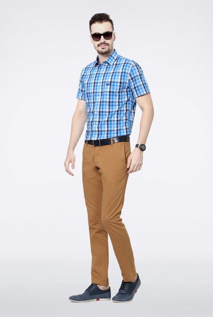 University Of Oxford Blue Checks Casual Shirt University Of Oxford Blue Checks Casual Shirt