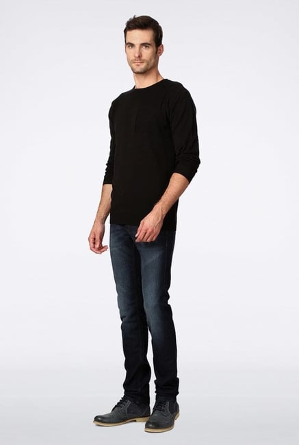 Van Heusen Black Solid Sweater Van Heusen Black Solid Sweater