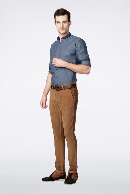 Van Heusen Blue Printed Casual Shirt Van Heusen Blue Printed Casual Shirt