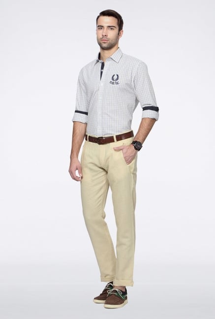 University Of Oxford White Checks Casual Shirt University Of Oxford White Checks Casual Shirt