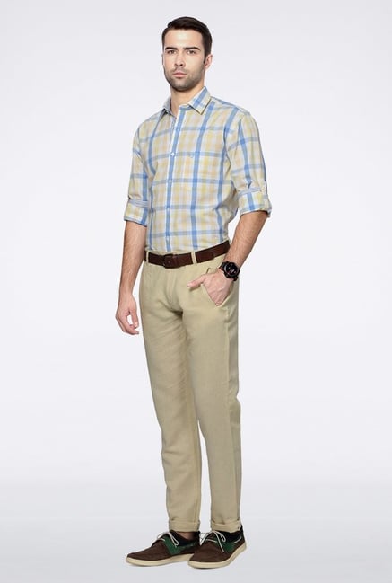 University Of Oxford Blue Checks Casual Shirt University Of Oxford Blue Checks Casual Shirt