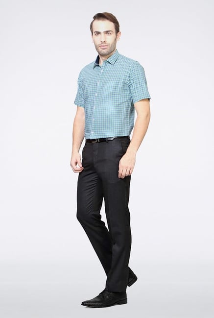 Van Heusen Green & Blue Checks Casual Shirt Van Heusen Green & Blue Checks Casual Shirt