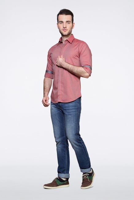 Van Heusen Pink Striped Casual Shirt Van Heusen Pink Striped Casual Shirt