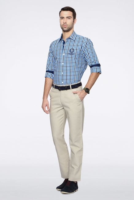 University Of Oxford Blue Checks Casual Shirt University Of Oxford Blue Checks Casual Shirt