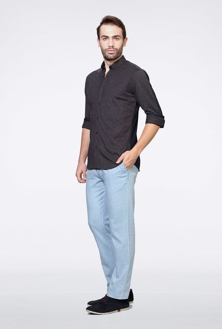 Van Heusen Grey Solid Casual Shirt Van Heusen Grey Solid Casual Shirt