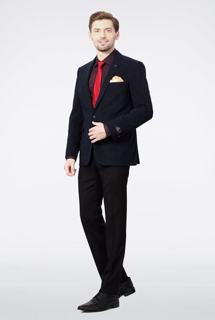Van Heusen Navy Solid Blazer Van Heusen Navy Solid Blazer