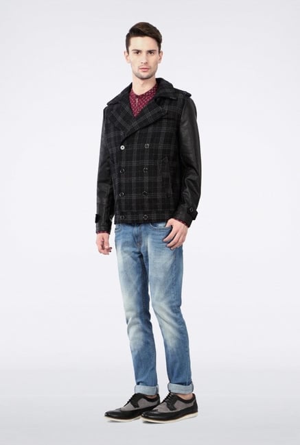 Van Heusen Black Checks Jacket Van Heusen Black Checks Jacket