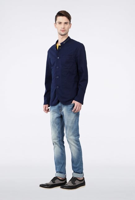 Van Heusen Navy Solid Jacket Van Heusen Navy Solid Jacket