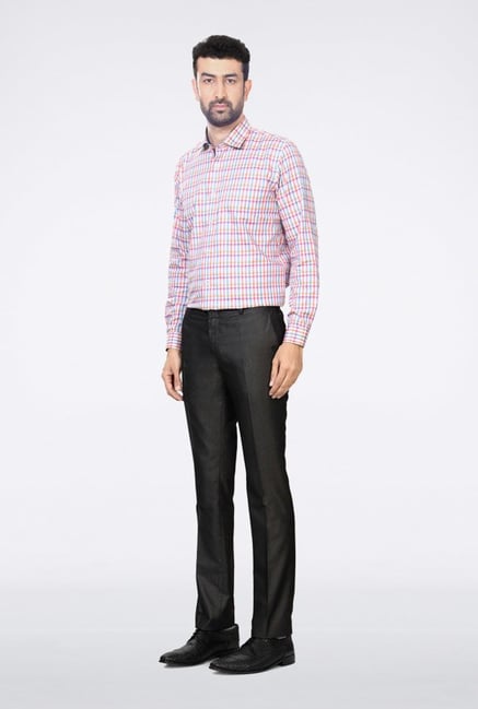 Van Heusen Grey Flat Front Trousers Van Heusen Grey Flat Front Trousers