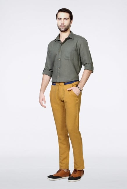 People Khaki Casual Trousers People Khaki Casual Trousers