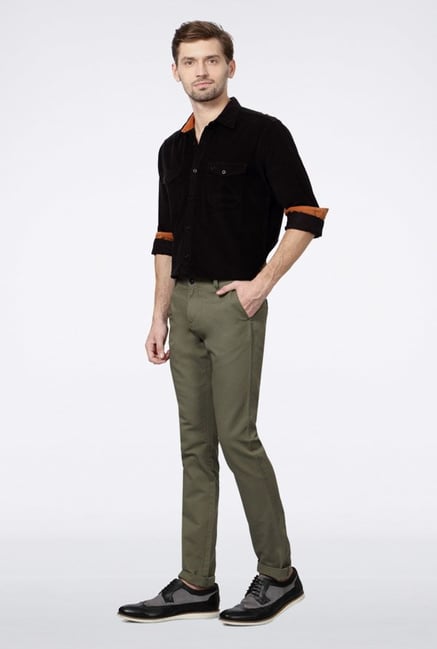 Van Heusen Olive Casual Trousers Van Heusen Olive Casual Trousers