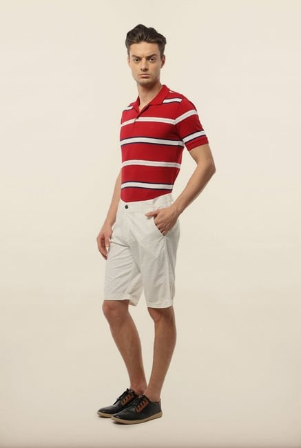 Van Heusen White Printed Shorts Van Heusen White Printed Shorts