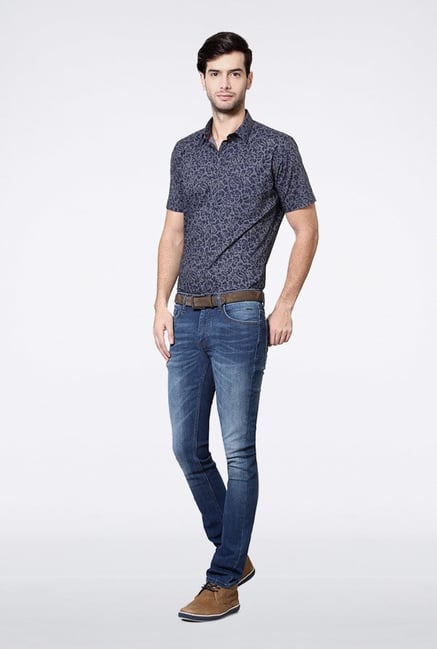 Van Heusen Navy Paisley Casual Shirt Van Heusen Navy Paisley Casual Shirt