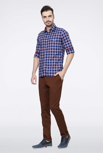 Van Heusen Blue Checks Casual Shirt Van Heusen Blue Checks Casual Shirt