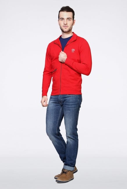 Van Heusen Red Solid Sweatshirt Van Heusen Red Solid Sweatshirt