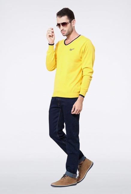 University Of Oxford Yellow Solid Sweater University Of Oxford Yellow Solid Sweater