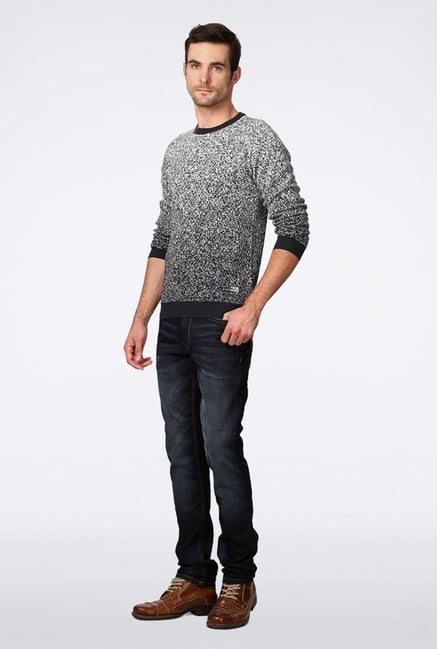 Van Heusen White Printed Sweater Van Heusen White Printed Sweater