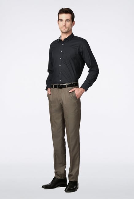 Van Heusen Black Self Printed Casual Shirt Van Heusen Black Self Printed Casual Shirt