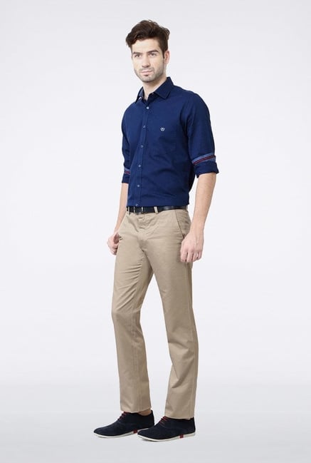 Van Heusen Blue Solid Casual Shirt Van Heusen Blue Solid Casual Shirt