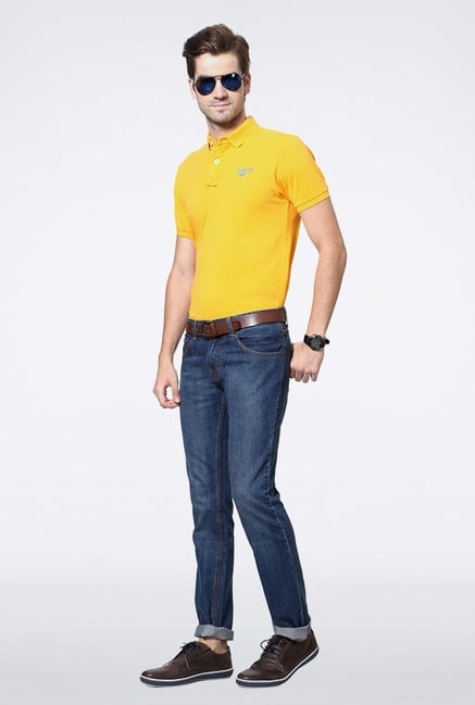 University Of Oxford Yellow Solid Polo T Shirt University Of Oxford Yellow Solid Polo T Shirt