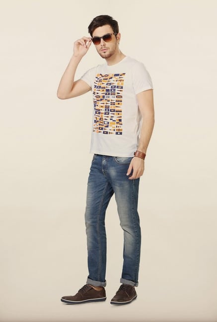 People White Graphic Crew T Shirt People White Graphic Crew T Shirt