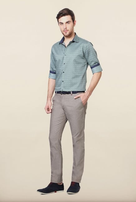 Van Heusen Olive Printed Casual Shirt Van Heusen Olive Printed Casual Shirt