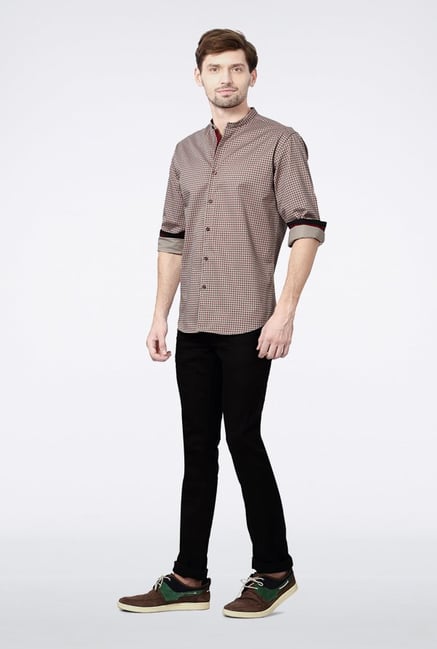 Van Heusen Maroon Printed Casual Shirt Van Heusen Maroon Printed Casual Shirt