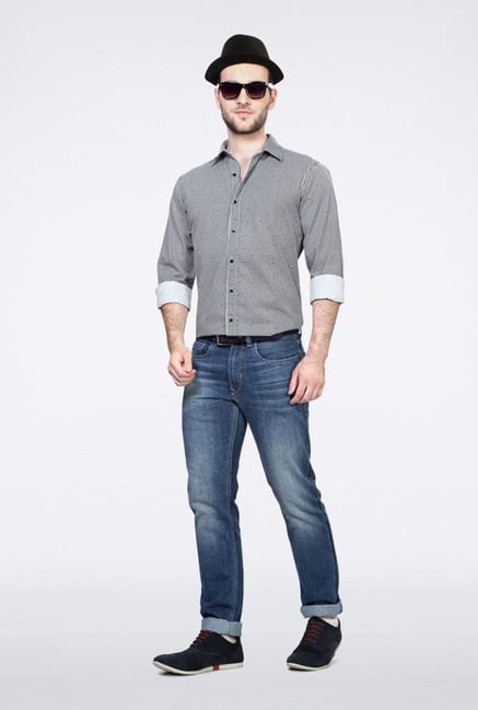 People Black Checks Casual Shirt People Black Checks Casual Shirt
