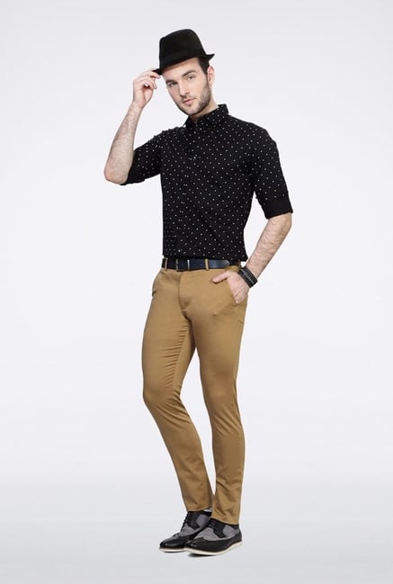 People Black Printed Casual Shirt People Black Printed Casual Shirt