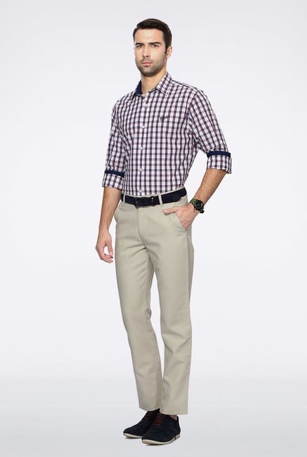 University Of Oxford White Checks Casual Shirt University Of Oxford White Checks Casual Shirt