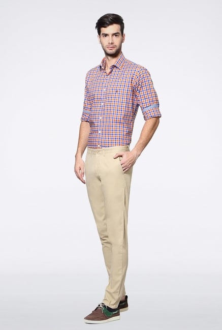 Van Heusen Beige Casual Trousers Van Heusen Beige Casual Trousers