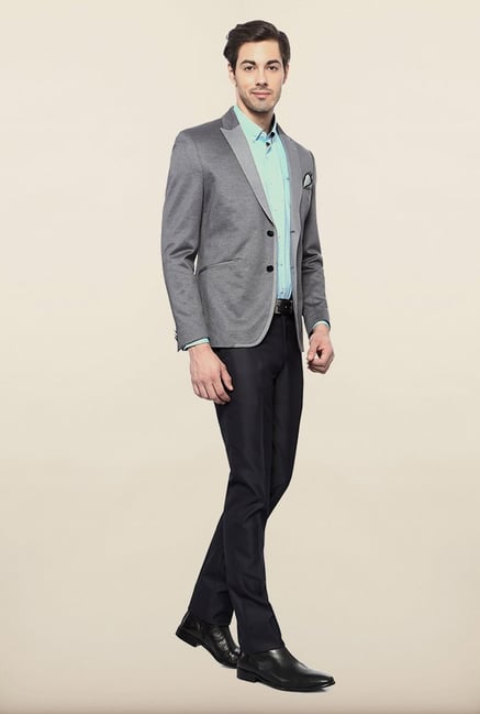 Van Heusen Grey Solid Blazer Van Heusen Grey Solid Blazer