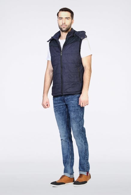 Van Heusen Navy Solid Jacket Van Heusen Navy Solid Jacket