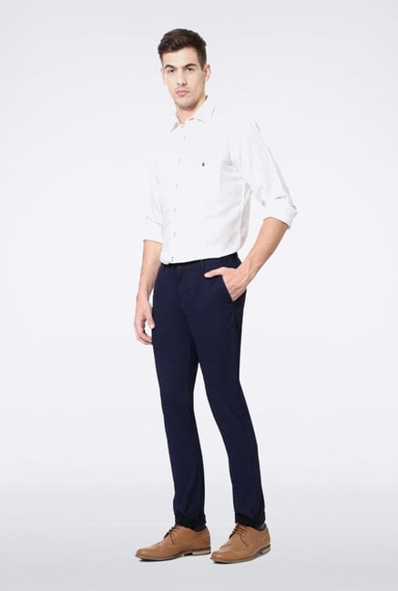 Van Heusen Navy Casual Trousers Van Heusen Navy Casual Trousers