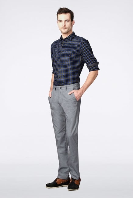 Van Heusen Grey Casual Trousers Van Heusen Grey Casual Trousers