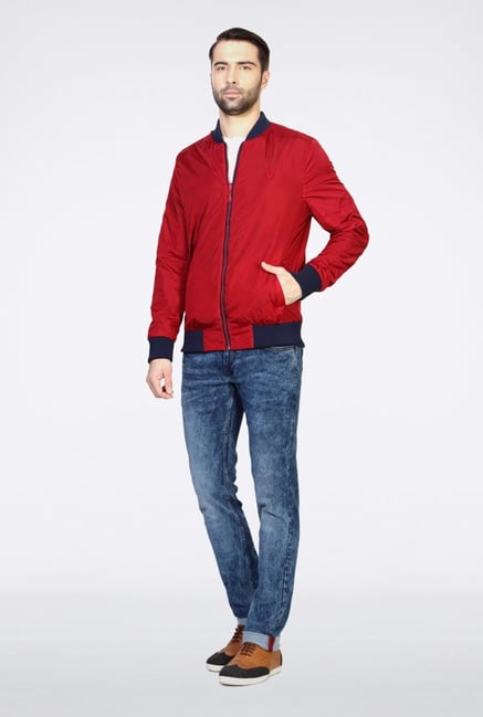 Van Heusen Red Solid Jacket Van Heusen Red Solid Jacket