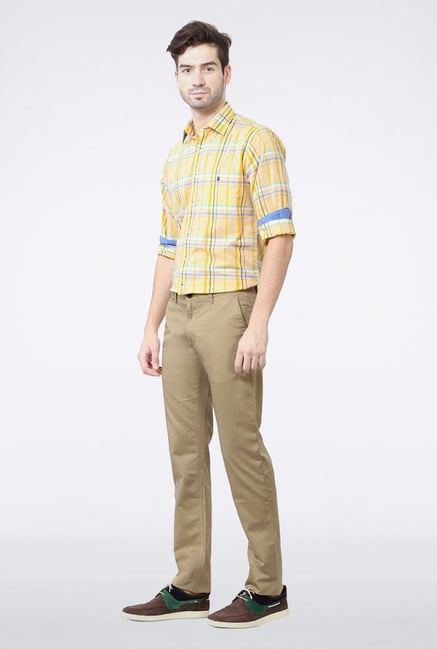Van Heusen Khaki Casual Trousers Van Heusen Khaki Casual Trousers