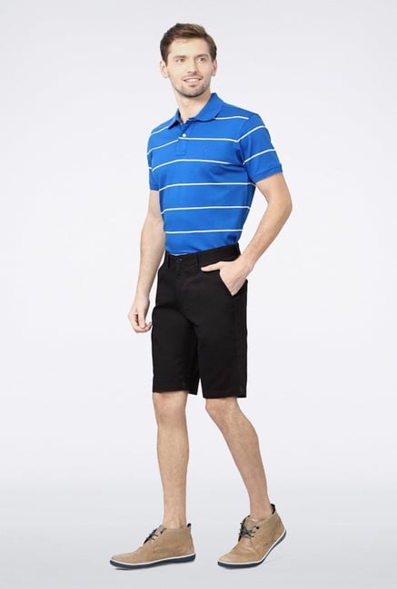 Van Heusen Black Solid Shorts Van Heusen Black Solid Shorts