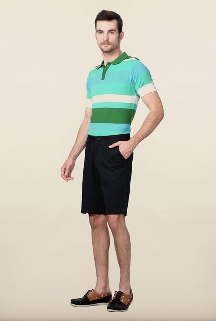Van Heusen Black Solid Shorts Van Heusen Black Solid Shorts