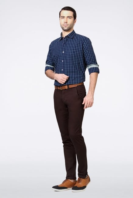Van Heusen Blue Checks Casual Shirt Van Heusen Blue Checks Casual Shirt
