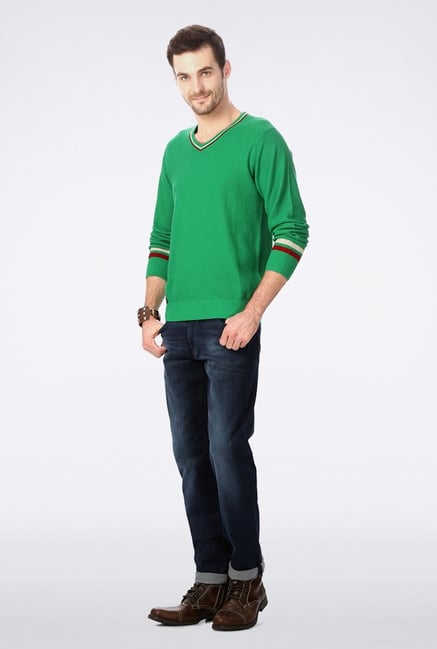 University Of Oxford Green Solid Sweater University Of Oxford Green Solid Sweater