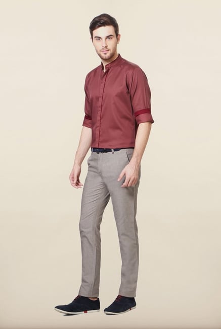 Van Heusen Maroon Checks Casual Shirt Van Heusen Maroon Checks Casual Shirt