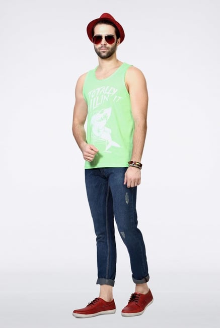 People Green Printed Vest People Green Printed Vest
