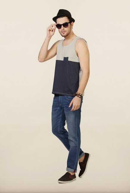 People Grey & Navy Vest People Grey & Navy Vest