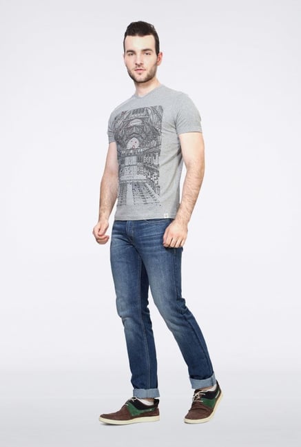 University Of Oxford Grey Graphic Crew T Shirt University Of Oxford Grey Graphic Crew T Shirt