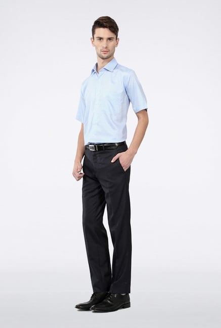 Van Heusen Blue Solid Casual Shirt Van Heusen Blue Solid Casual Shirt