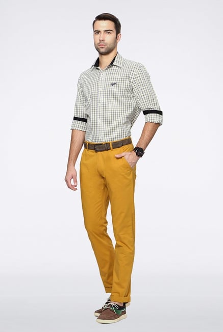 University Of Oxford White Checks Casual Shirt University Of Oxford White Checks Casual Shirt
