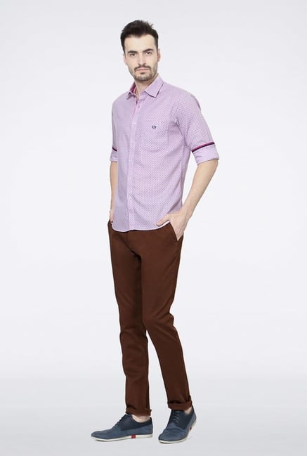 Van Heusen Purple Printed Casual Shirt Van Heusen Purple Printed Casual Shirt