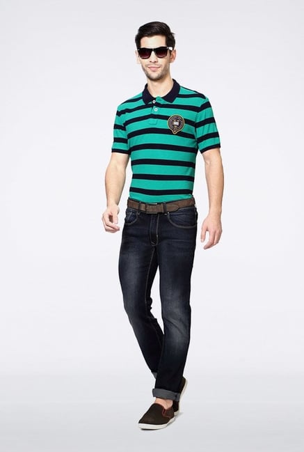 University Of Oxford Green Striped Polo T Shirt University Of Oxford Green Striped Polo T Shirt