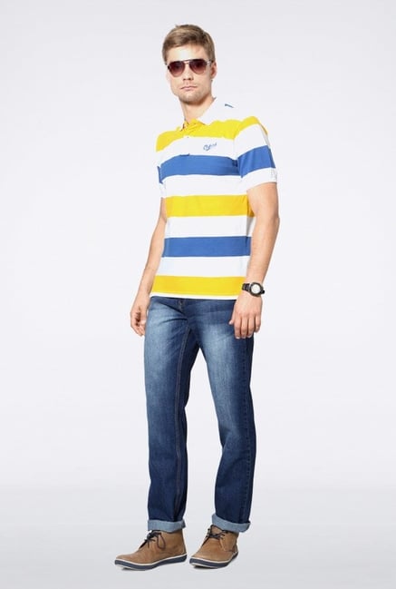 University Of Oxford Multicolor Striped Polo T Shirt University Of Oxford Multicolor Striped Polo T Shirt